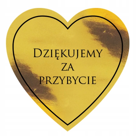 

Naklejki Złote wesele Dziękujemy Za Przybyci serca