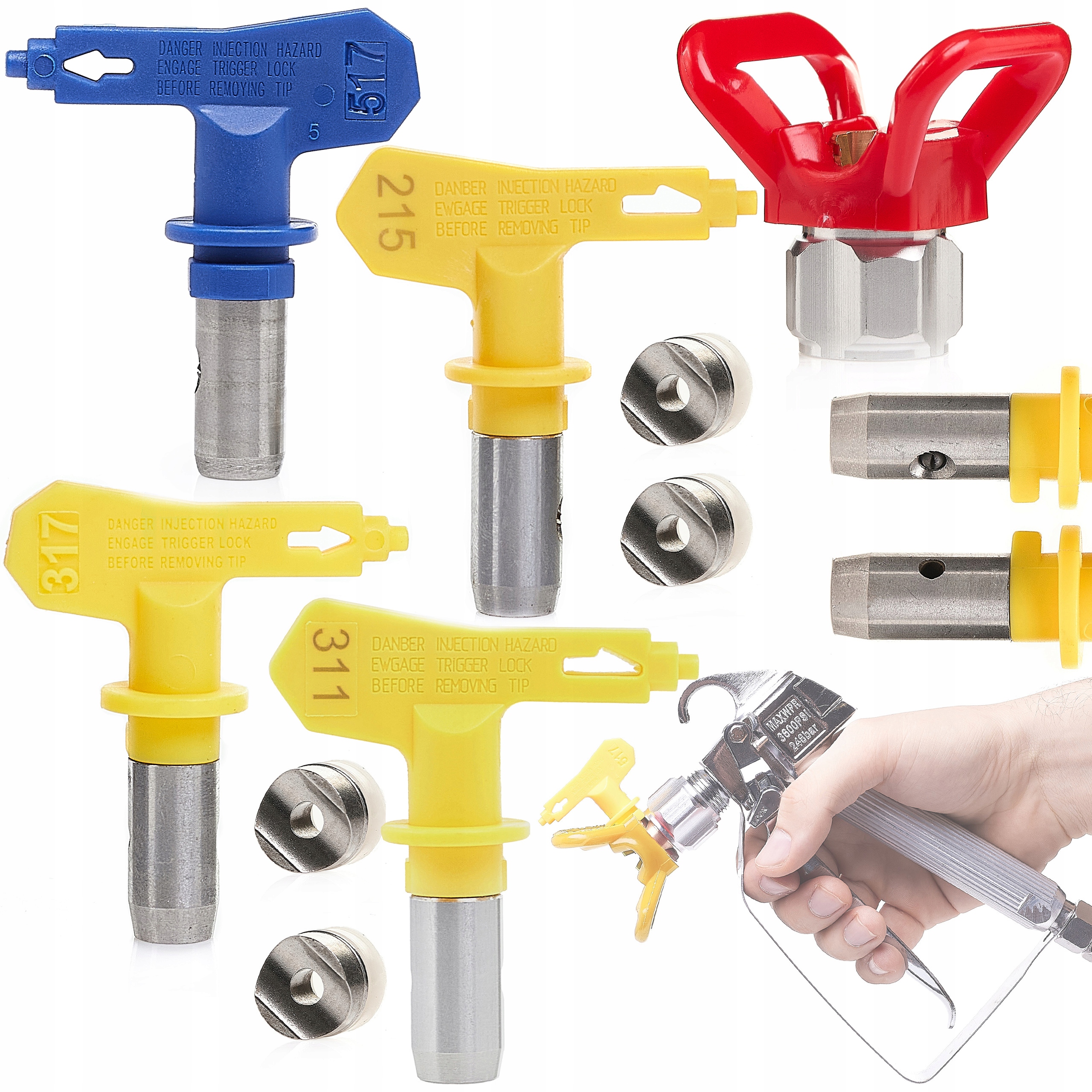 Sada Pro Agregát Malířské Pistole Kryt Trysky Tryska 215 311 317 517