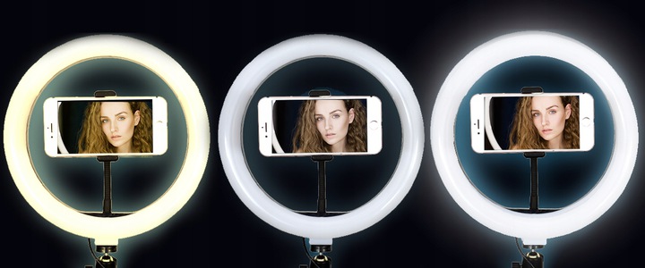 UCHWYT NA TELEFON STATYW Z LAMPĄ LED RING DO ZDJĘĆ Kod producenta Ring oświetlenie makijaż tripod selfie