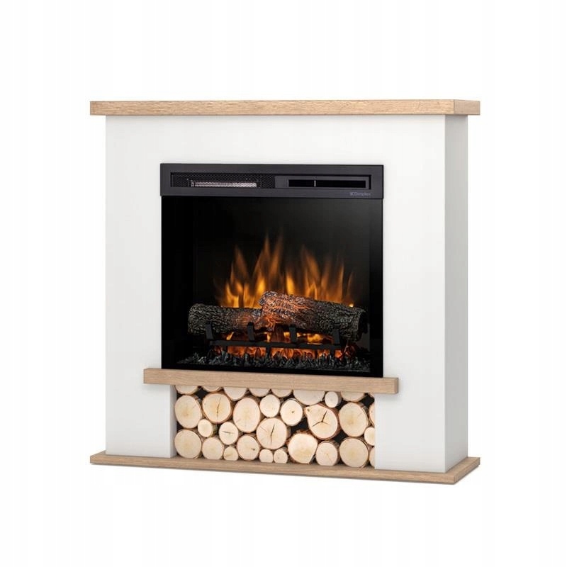 Kominek elektryczny wolnostojący Tula W06-Biały, Dąb 23" Xhd Led Warmtec