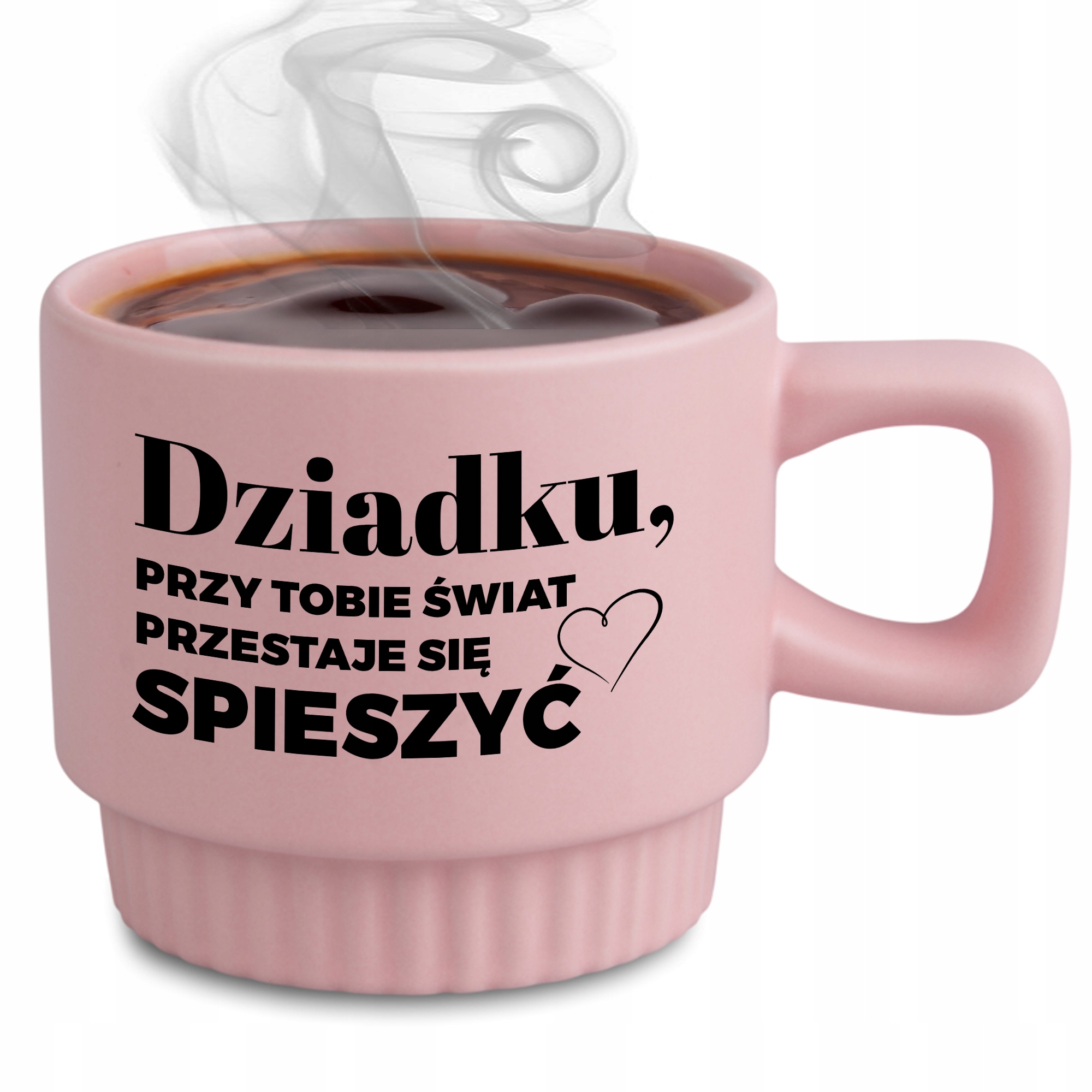 Ryhovaný Hrnček, Elegantný Darček Pre Dedka, Ružový, Ďakujem Za Všetko