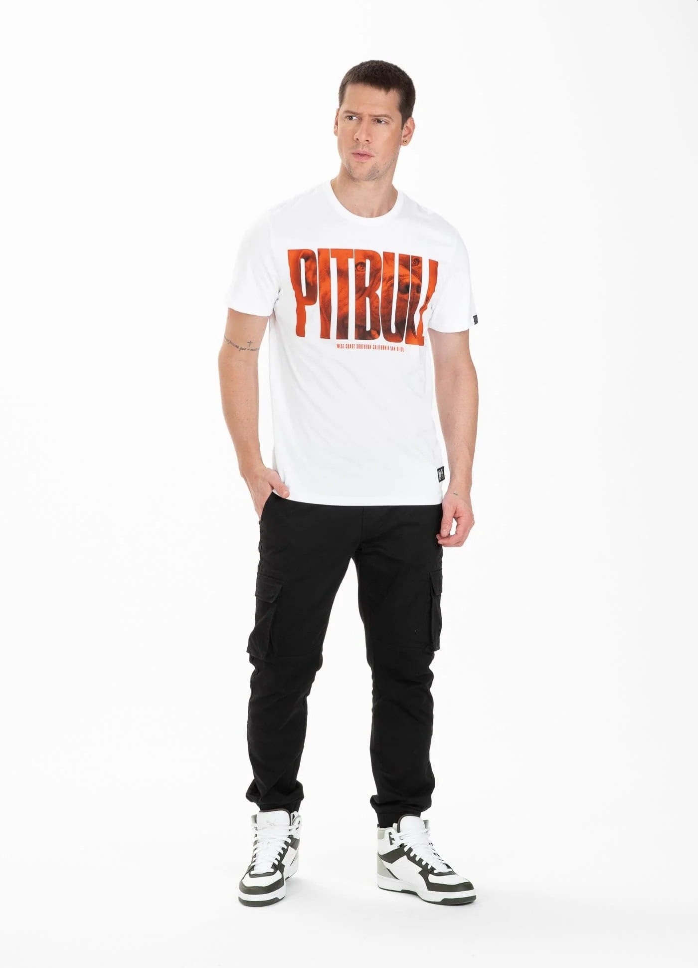 MĘSKA KOSZULKA BAWEŁNIANA PIT BULL ORANGE DOG XL Model ORANGE DOG BIAŁA