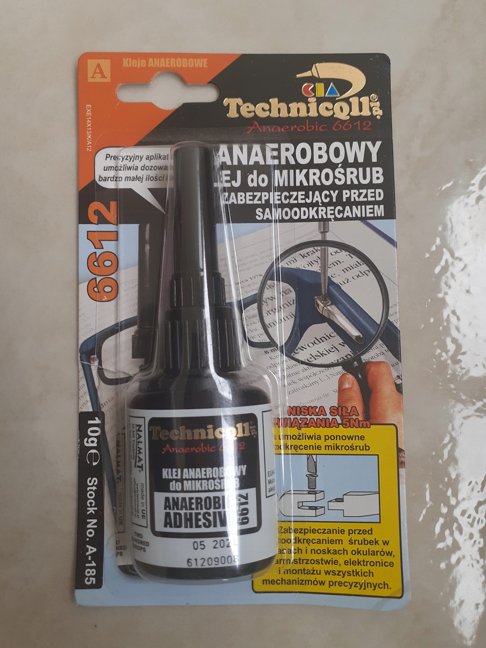 Technicqll Klej anaerobowy 6612 10g na blistrze A-185