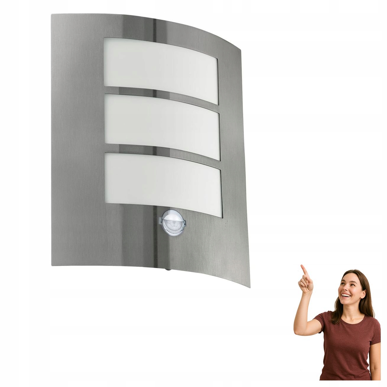 Nástěnná lampa s čidlem City 88142 Eglo