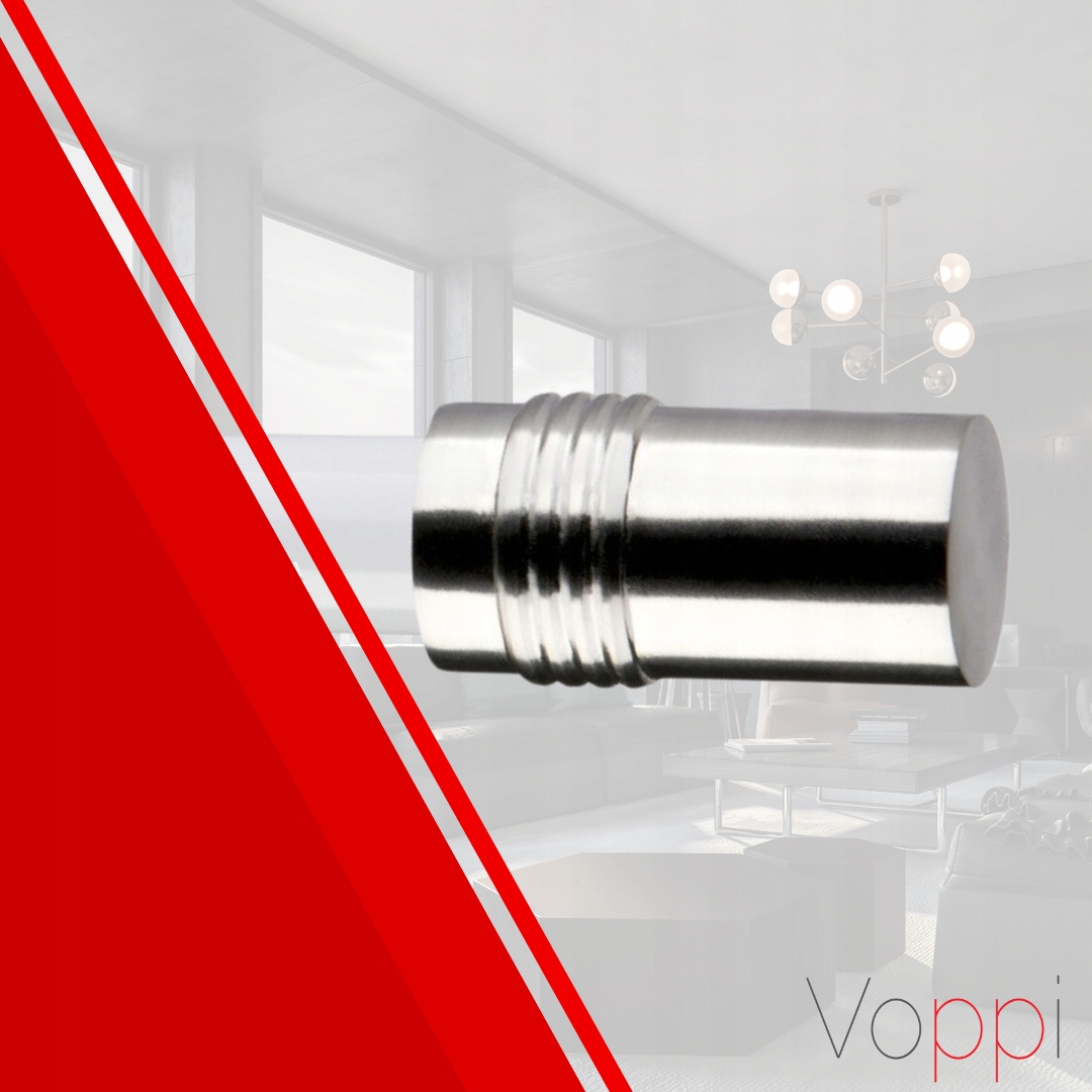 ZAKOŃCZENIE CYLINDER ZAŚLEPKA DO KARNISZA Ø19mm W KOLORZE STALI NIERDZEWNEJ Stan opakowania oryginalne