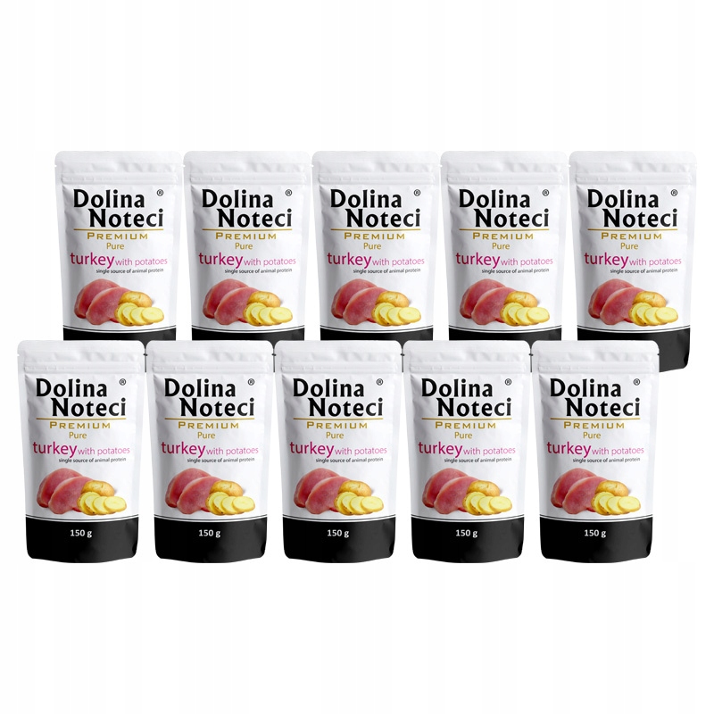 Mokré krmivo pro alergické psy Dolina Noteci Premium Pure krůtí 10 x 150 g