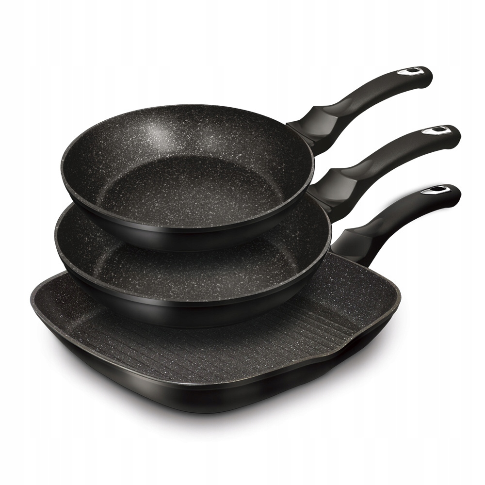 Sada 3 Granitových Panvíc Berlinger Haus BH-6157 Black Silver