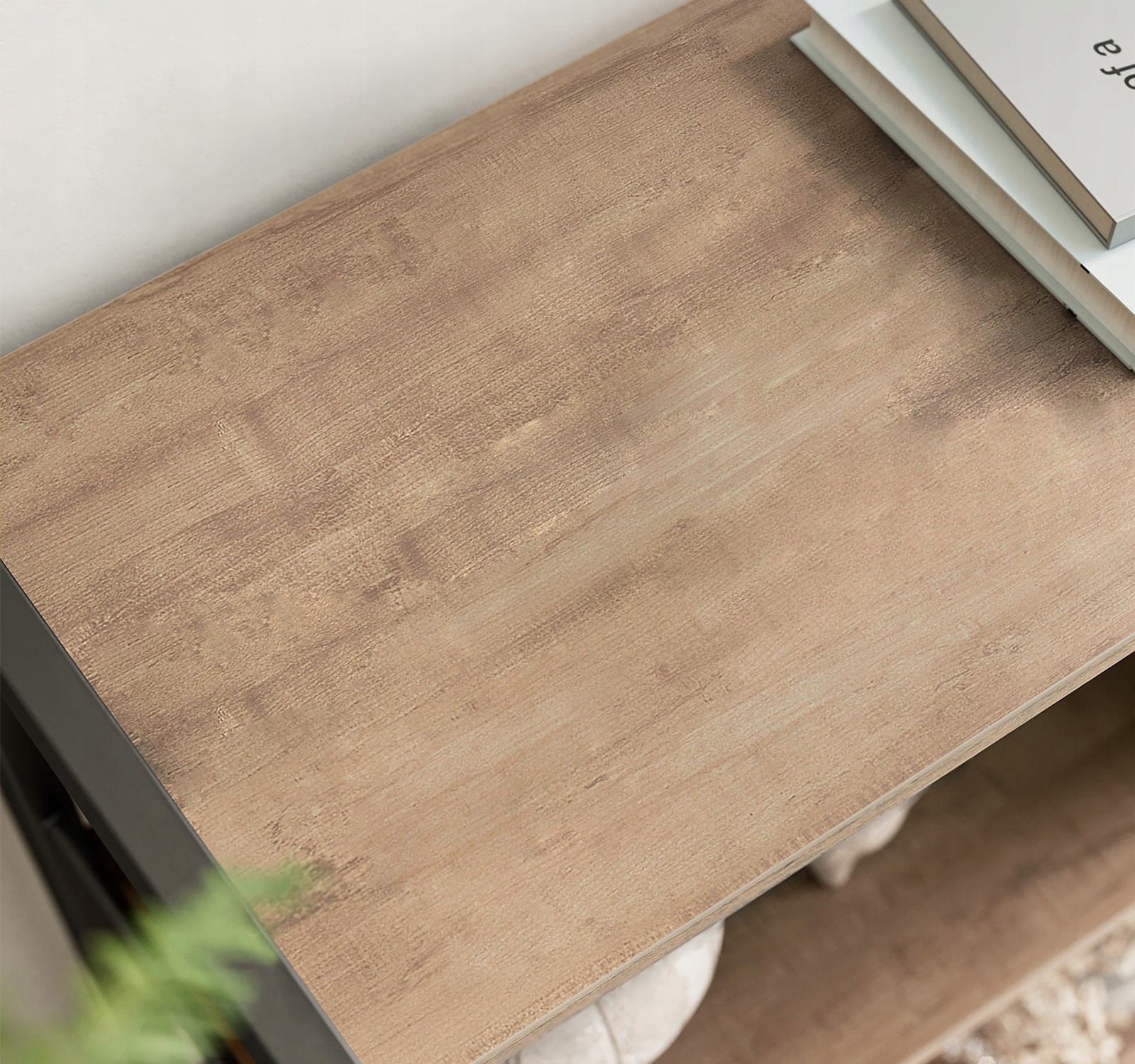 Regał z zamykaną szafką loftowy industrialny rustykalny beż Kolekcja ZANZARA rustykalne beż