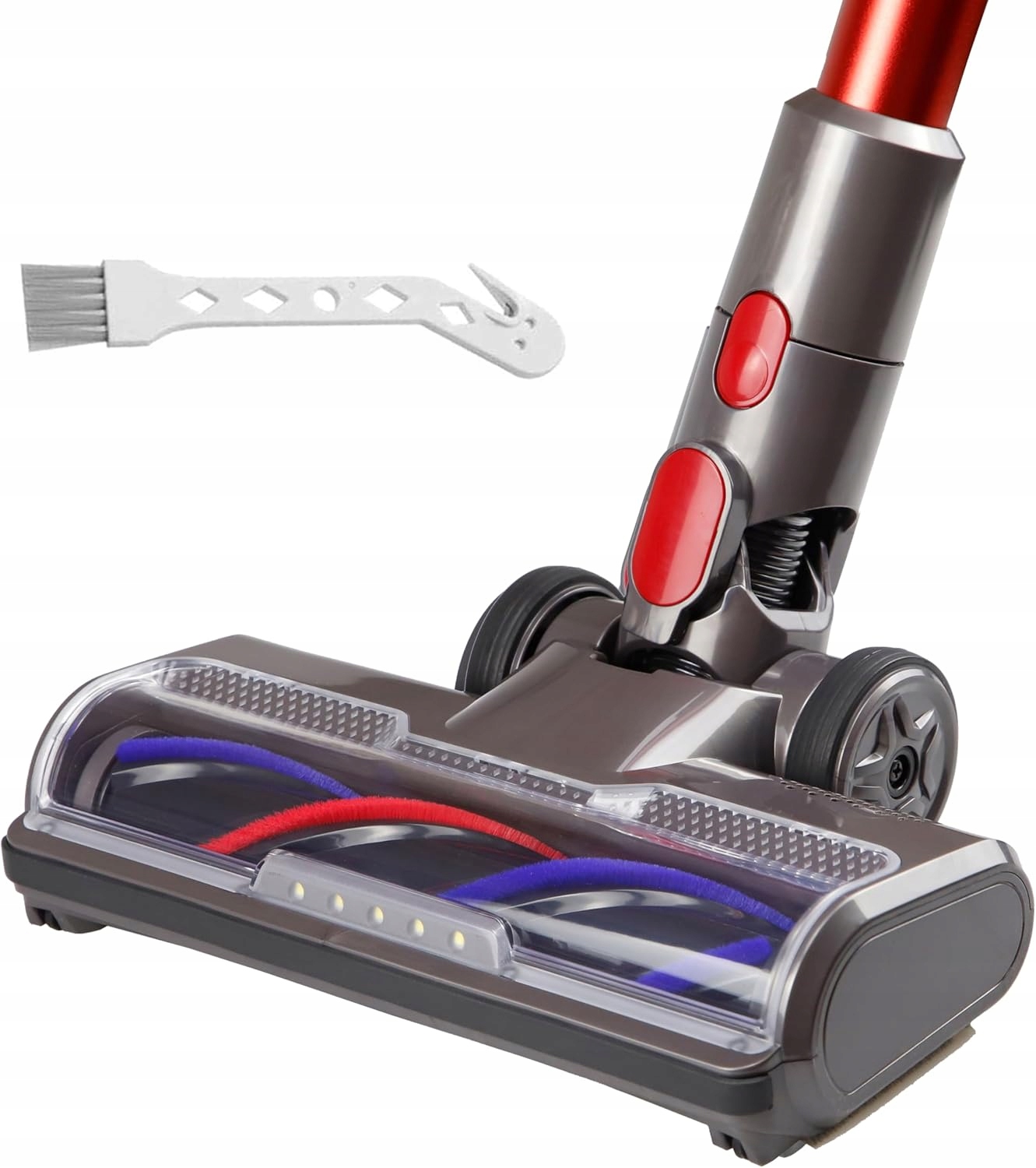 Wingsflying szczotka Led do Dyson V7–V15, turboszczotka, obrotowa, szybkozł