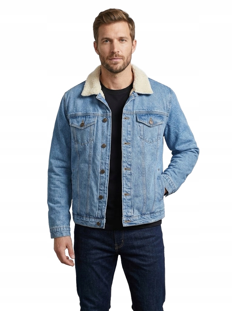 Hkr Hacker Pánská Džínová Bunda S Zatepleným Límcem XXL Opb