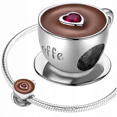 

Charms srebro 925 Kawa koralik zawieszka