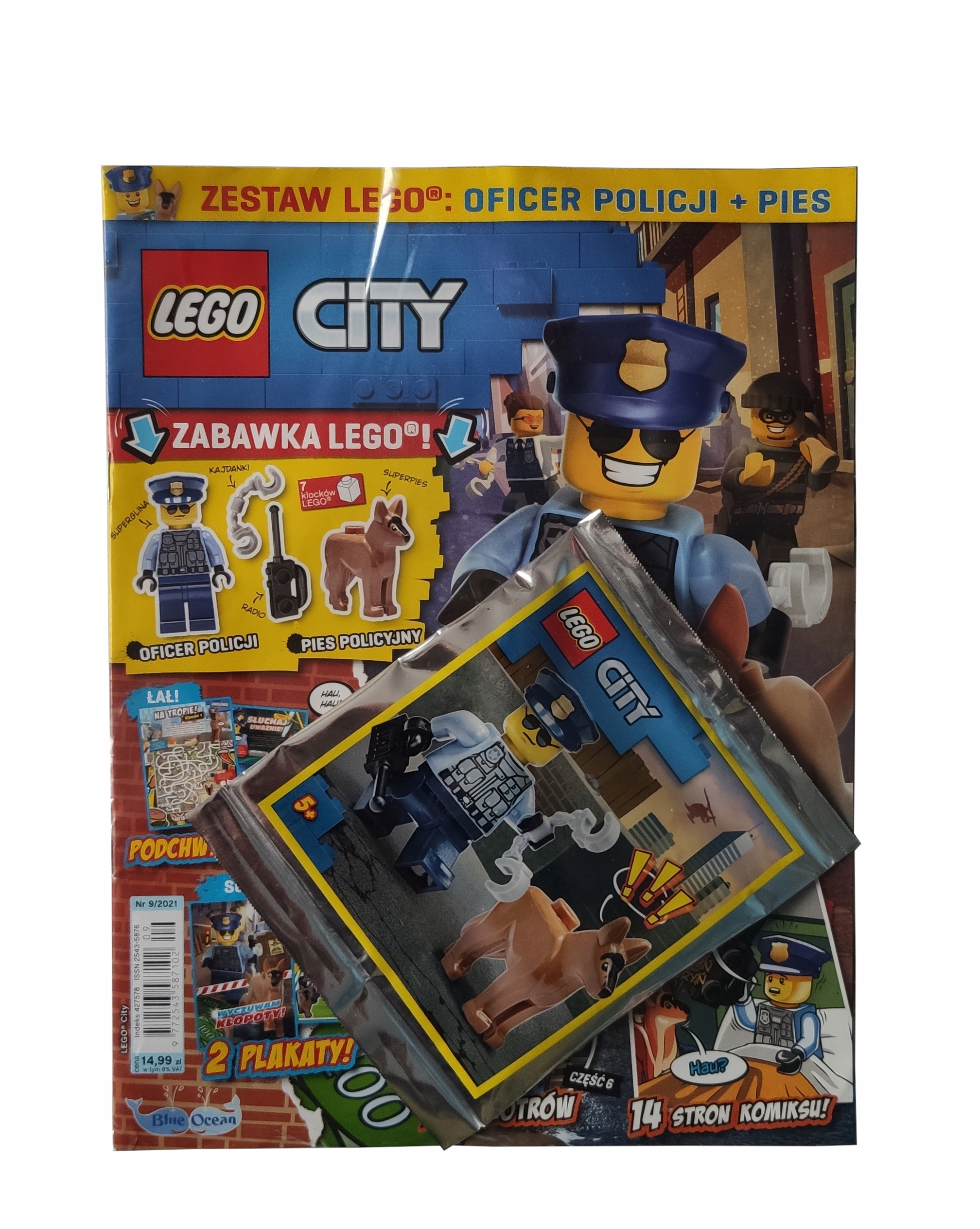Magazyn LEGO City Minifigure Czasopismo - 09/2021 - Oficer Policji + pies