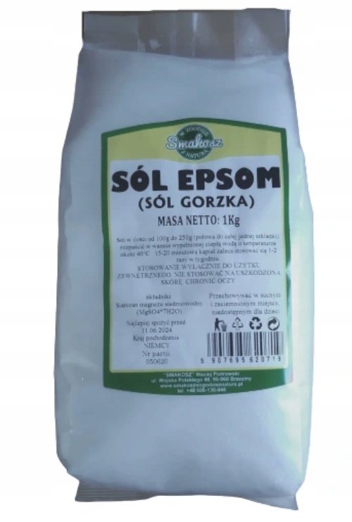 SÓL EPSOM GORZKA SMAKOSZ 1kg siarczan magnezu