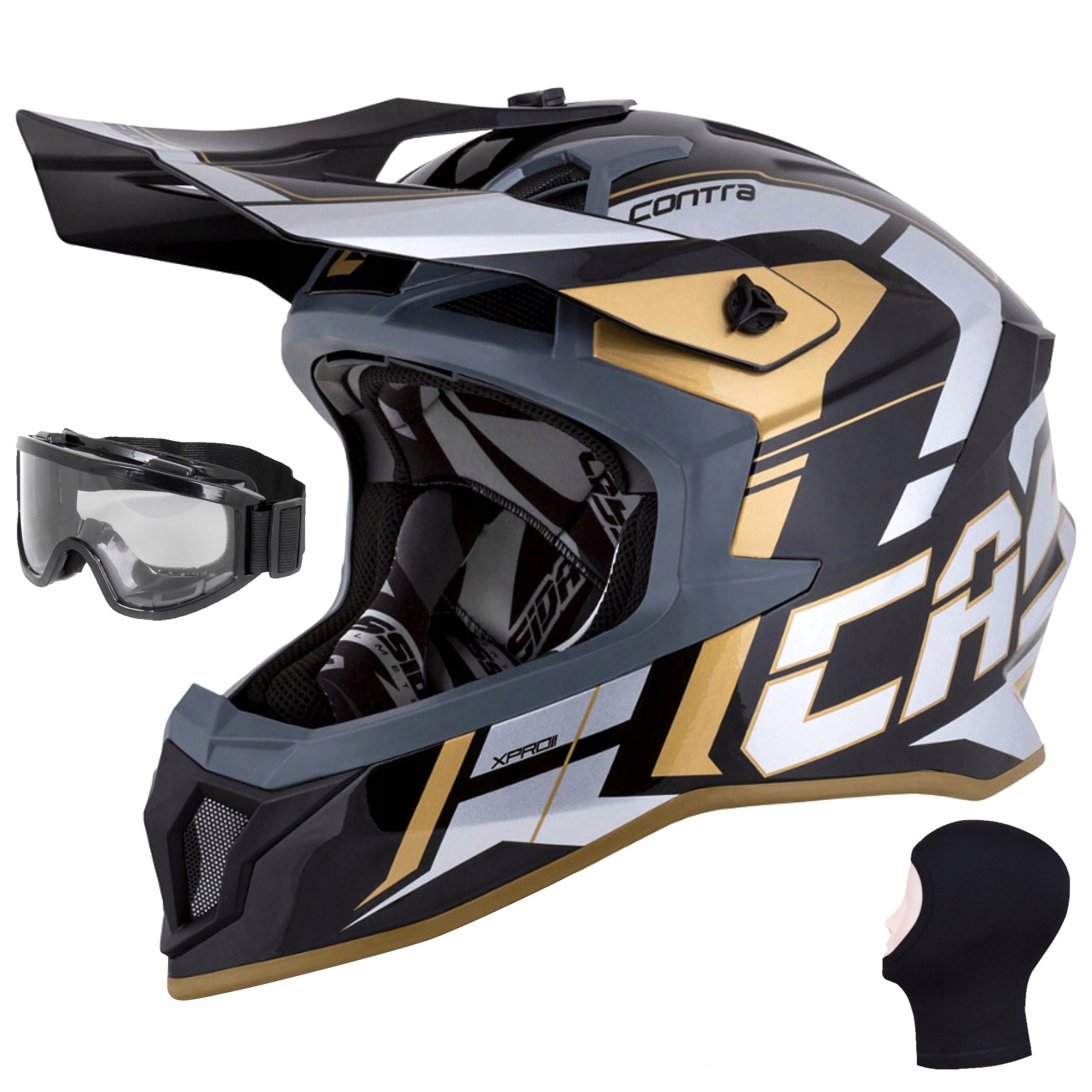 CASSIDA PRO2 KASK MOTOCYKLOWY CROSS WŁÓKNO SZKLANE