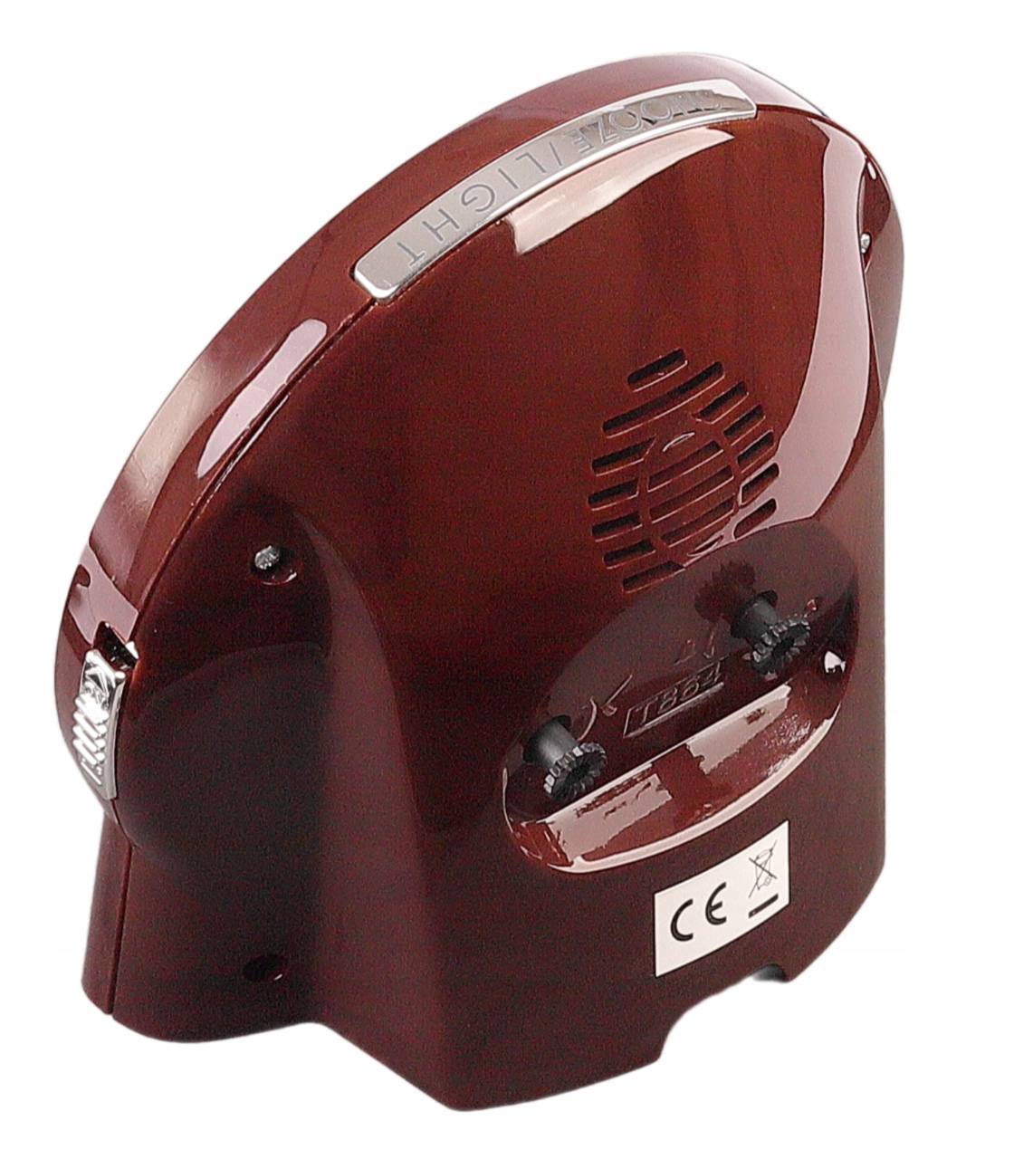 DUŻY BUDZIK KWARCOWY Adler PŁYNĄCY PT244 DARK CHERRY Szerokość całkowita 11 cm