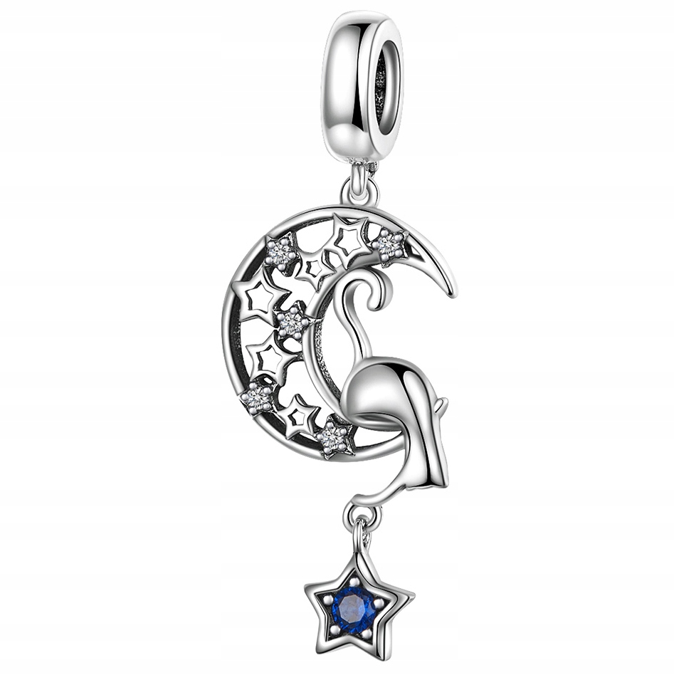 

Charms Księżyc I Kot koralik zawieszka beads