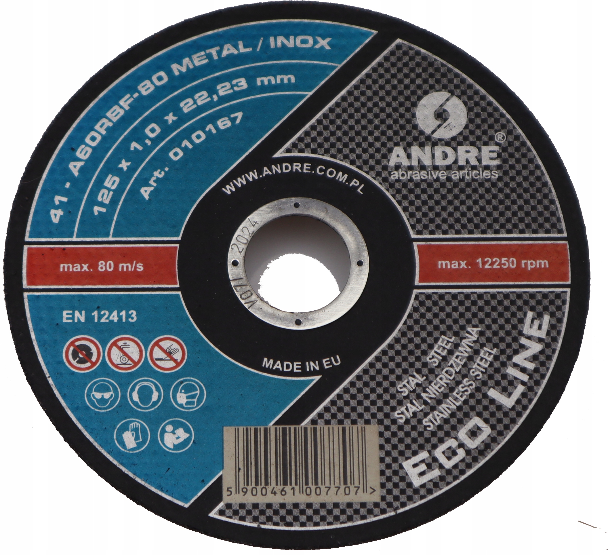 TARCZE DO CIĘCIA STALI 125X1,0X22 ANDRE 25 szt