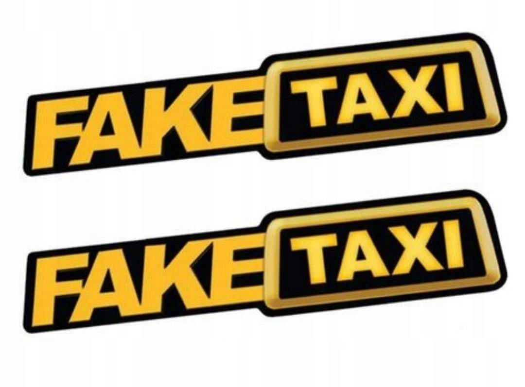 

2 szt Fake Taxi naklejka hologram emblemat znaczek