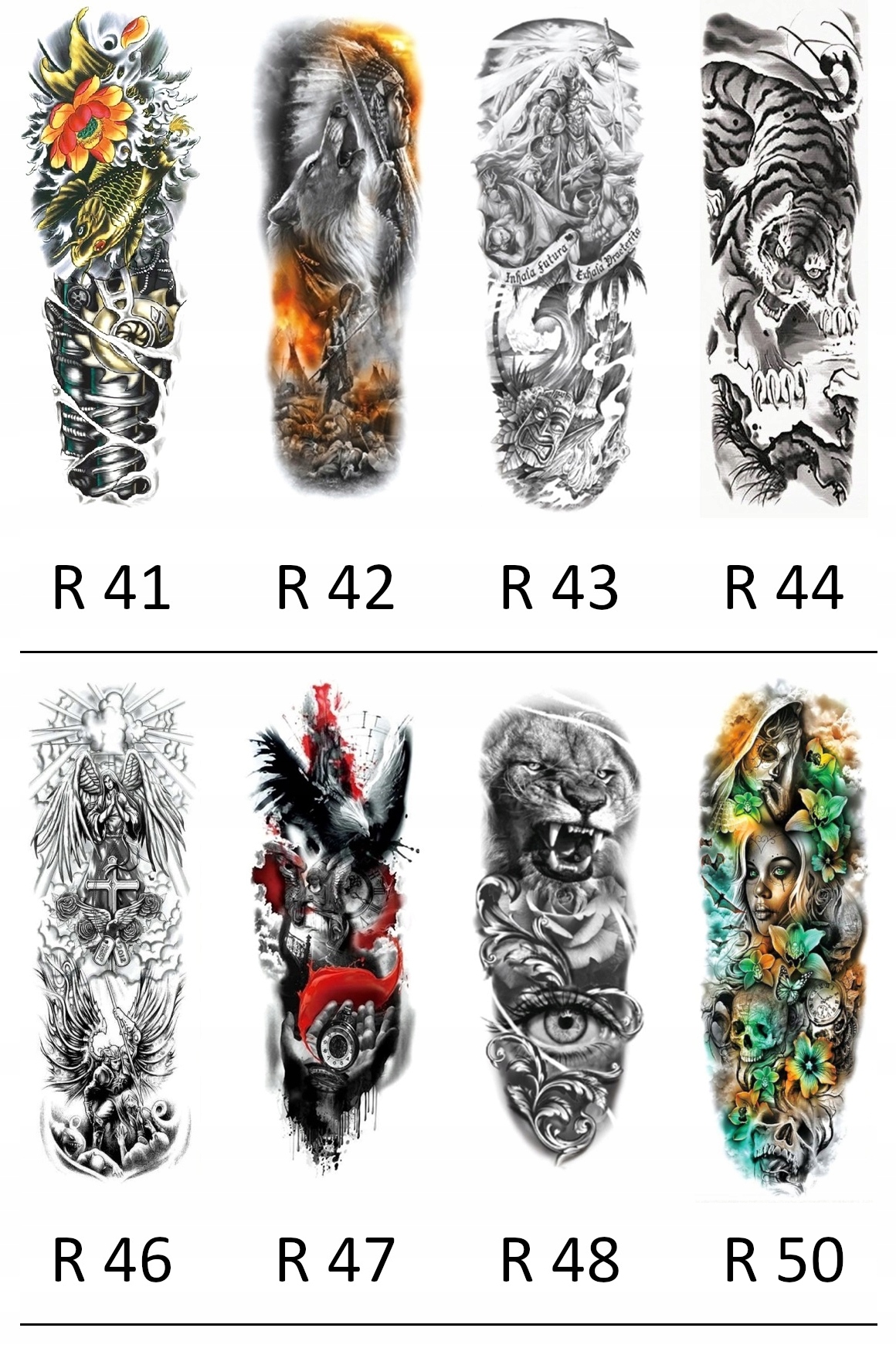 TATUAŻ TYMCZASOWY ZMYWALNY RĘKAW NA CAŁĄ RĘKĘ DAMSKI MĘSKI DUŻY WYBÓR Stan opakowania oryginalne