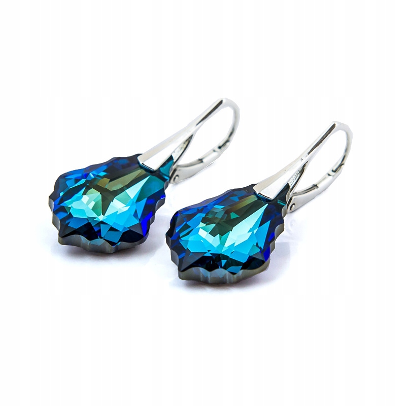 

Srebrne Kolczyki z kr. Swarovski Baroque 22mm Bbl