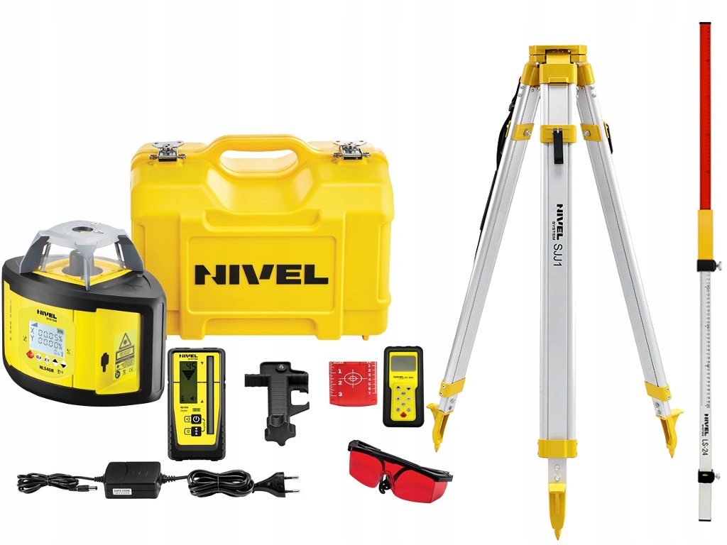 NIVEL SYSTEM NIWELATOR LASEROWY NL540 DIGITAL RD700+STATYW SJJ1+ŁATA LS-24