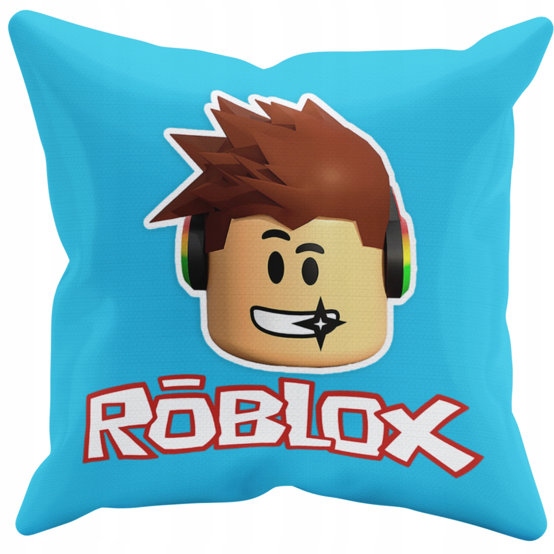POSZEWKA NA PODUSZKĘ JAŚKA DO PRZEDSZKOLA ROBLOX GRY + IMIĘ GRATIS Kolor dominujący odcienie niebieskiego