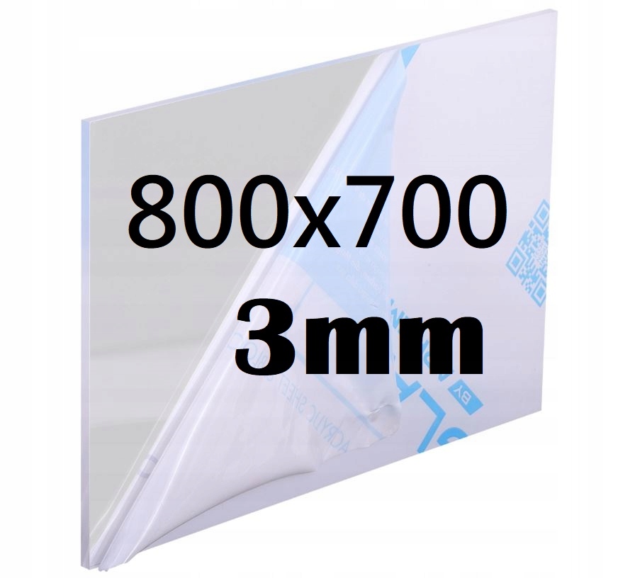 Plexi Plexi Plexi Plexa na míru 80 cm x 70 cm x 3 mm Bezbarvá Deska