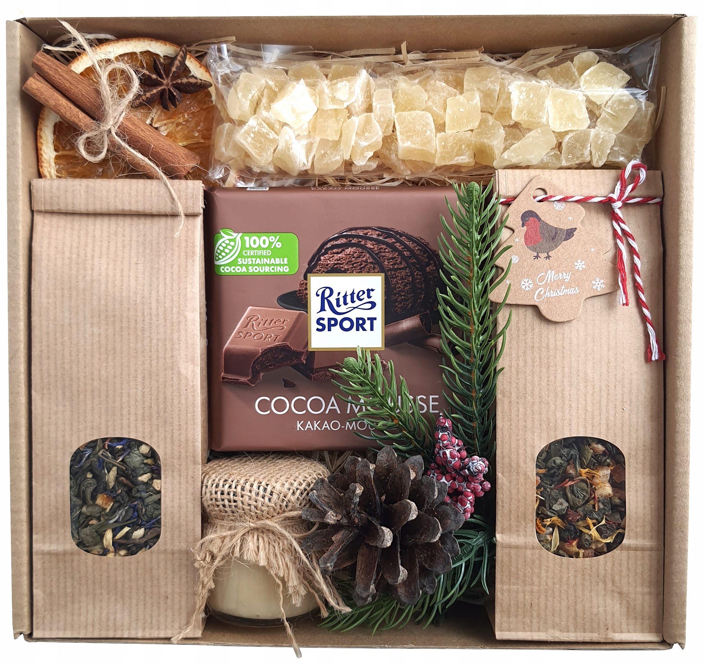 Levně Dárkový Koš Sada Dárek Vánoční Box Čaj