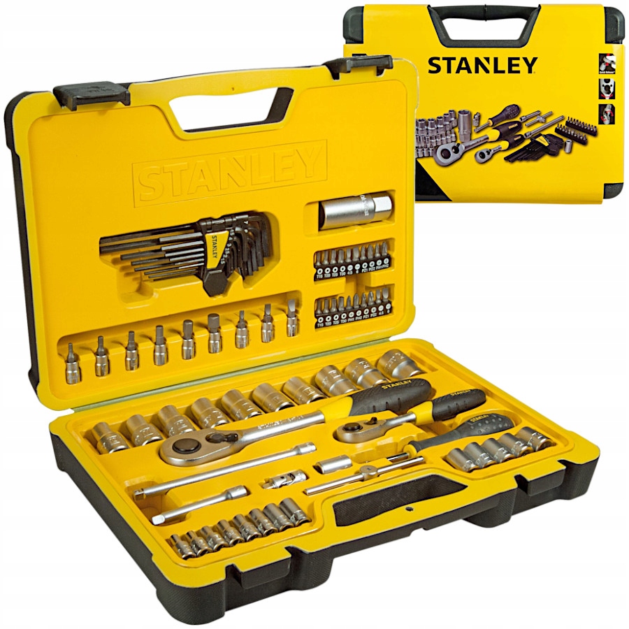 

Zestaw nasadek kluczy 75el. Stanley STHT0-73927