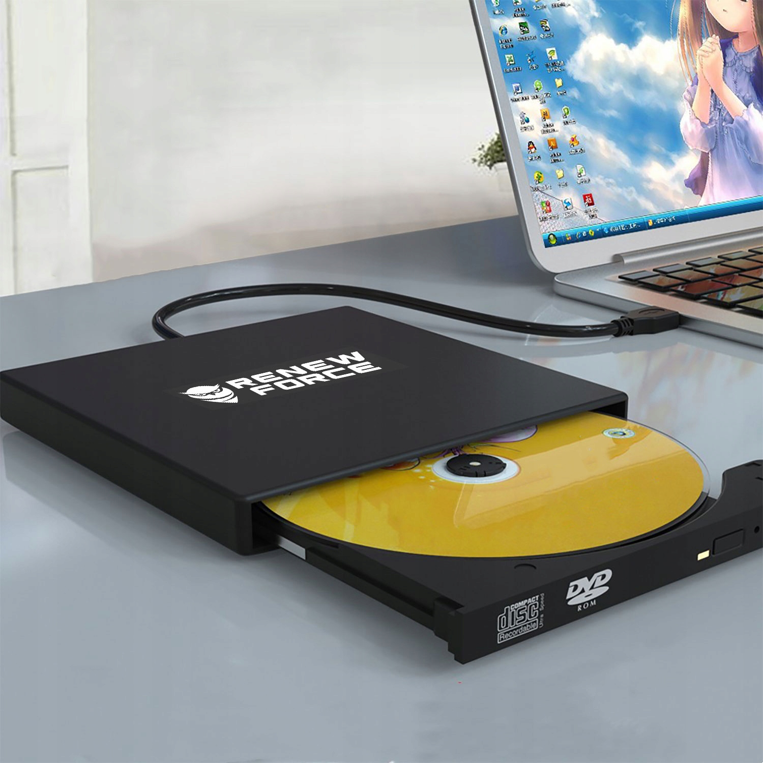 NAPĘD ZEWNĘTRZNY CD-R DVD USB Nagrywarka Do Laptopa PC Odtwarzacz Przenośny Kod producenta NAGRYWARKA DVD CD CR-RW ZEWNĘTRZNA PŁYT