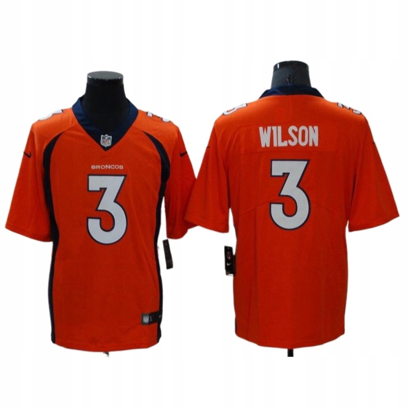 Męska koszulka Camisa 2023NFL Denver Broncos 3 koszulki Russell Wilson Kod producenta liweiwei
