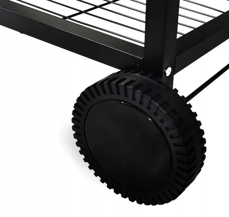 GRILL OGRODOWY DO OGRODU WĘGLOWY Z PÓŁKAMI POKRYWA RUSZT POPIELNIK Materiał stal