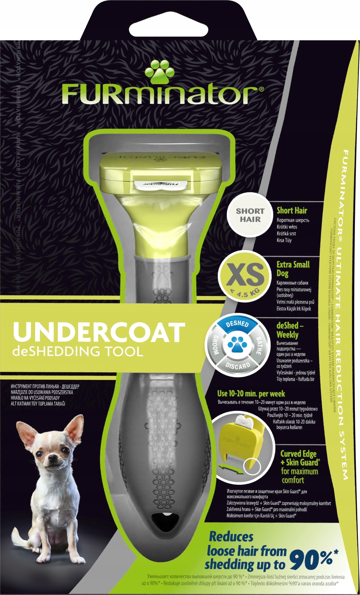

Furminator dla psów krótkowłosych Xs Toy Dog