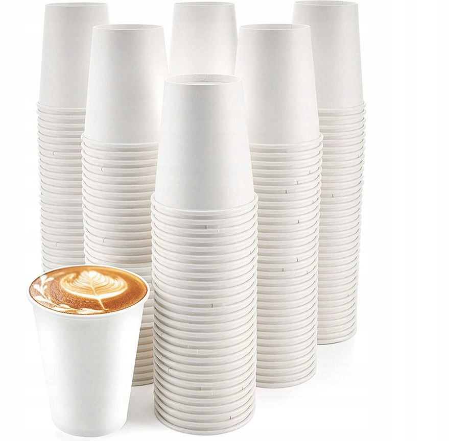 KUBKI BIAŁE PAPIEROWE DO KAWY NAPOJÓW 250ML 100szt (do dalszej odsprzedaży)