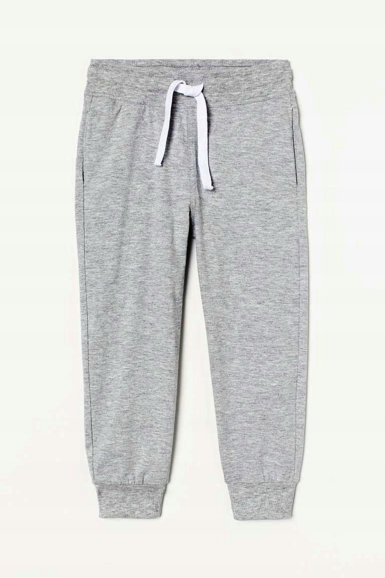 

Nowe H&m spodnie dresowe cienkie j.szare 116