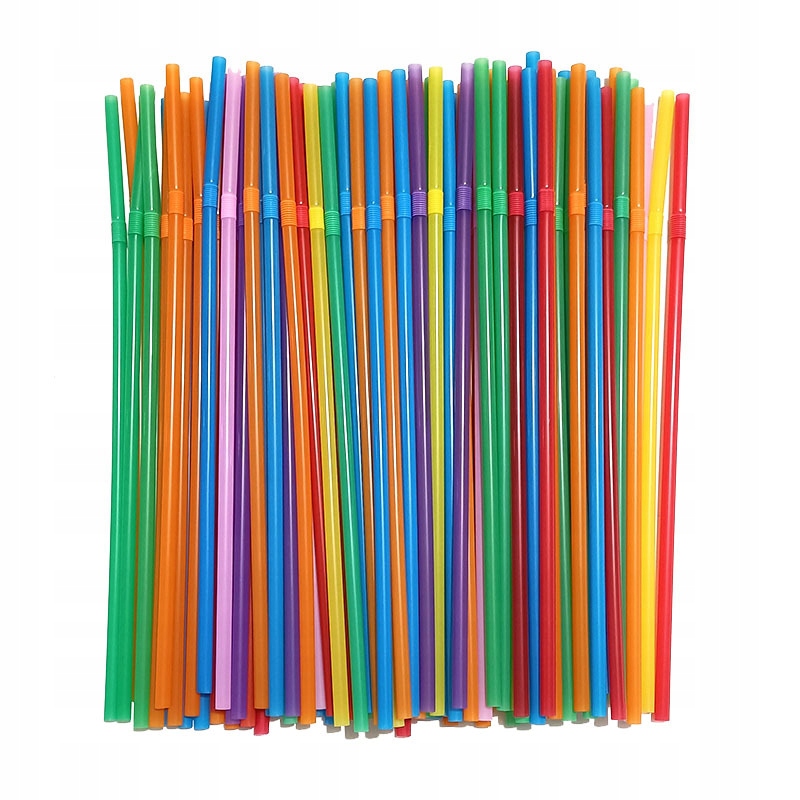 SŁOMKI RURKI DO PICIA ŁAMANE PLASTIKOWE JEDNORAZOWE KOLOROWE ZESTAW 600szt Materiał plastik