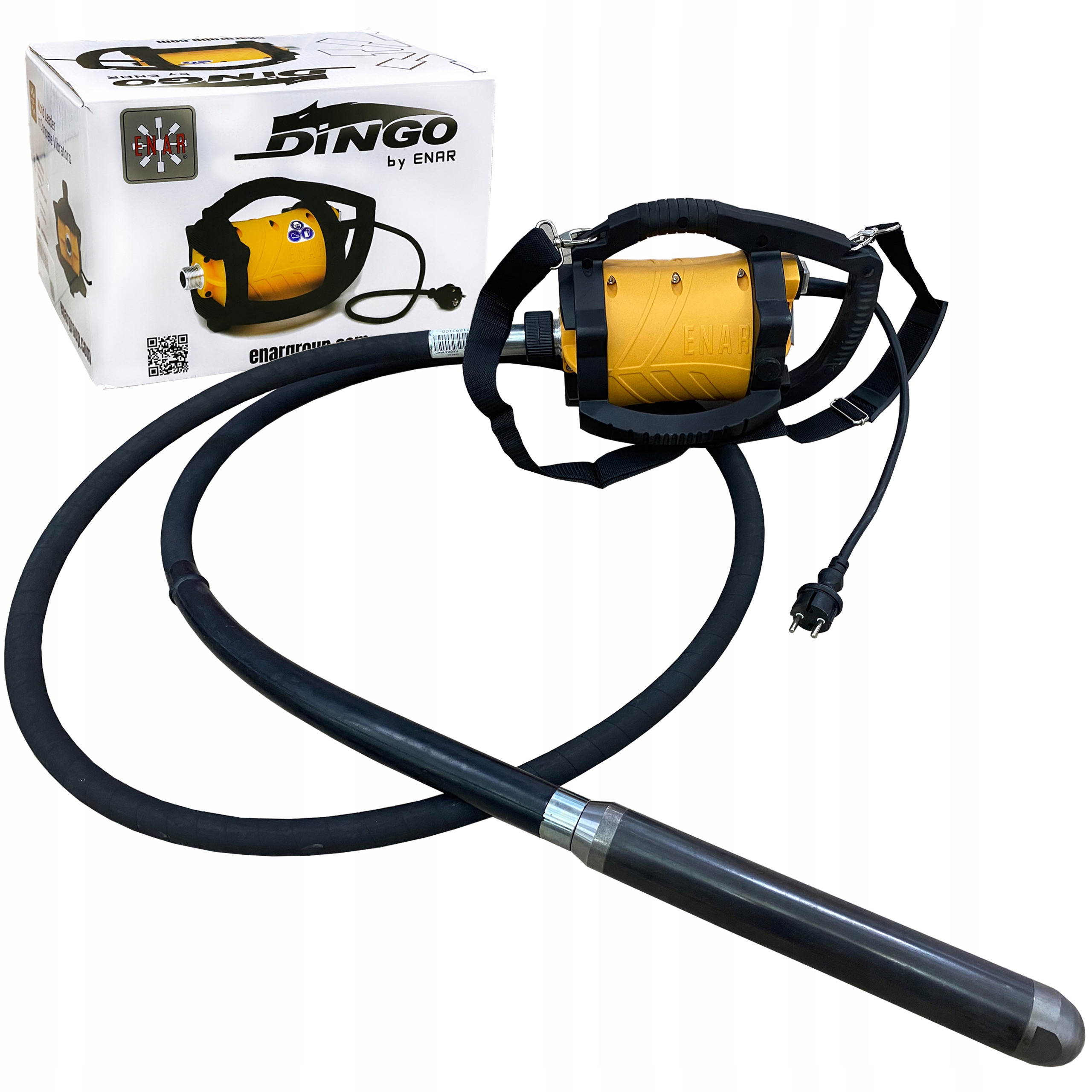 WIBRATOR DO BETONU ENAR DINGO + WĄŻ ELASTYCZNY 2M + BUŁAWA 48MM [ZESTAW]