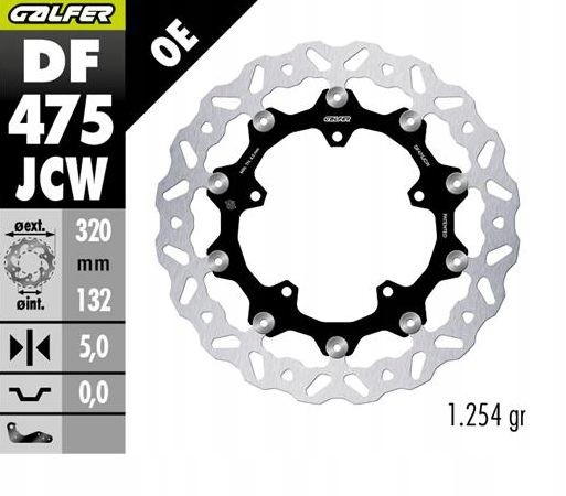 Galfer Predný Brzdový Kotúč Yamaha MT-10 '17- Yzf -R6 '17-'23 YZF-R9 '25