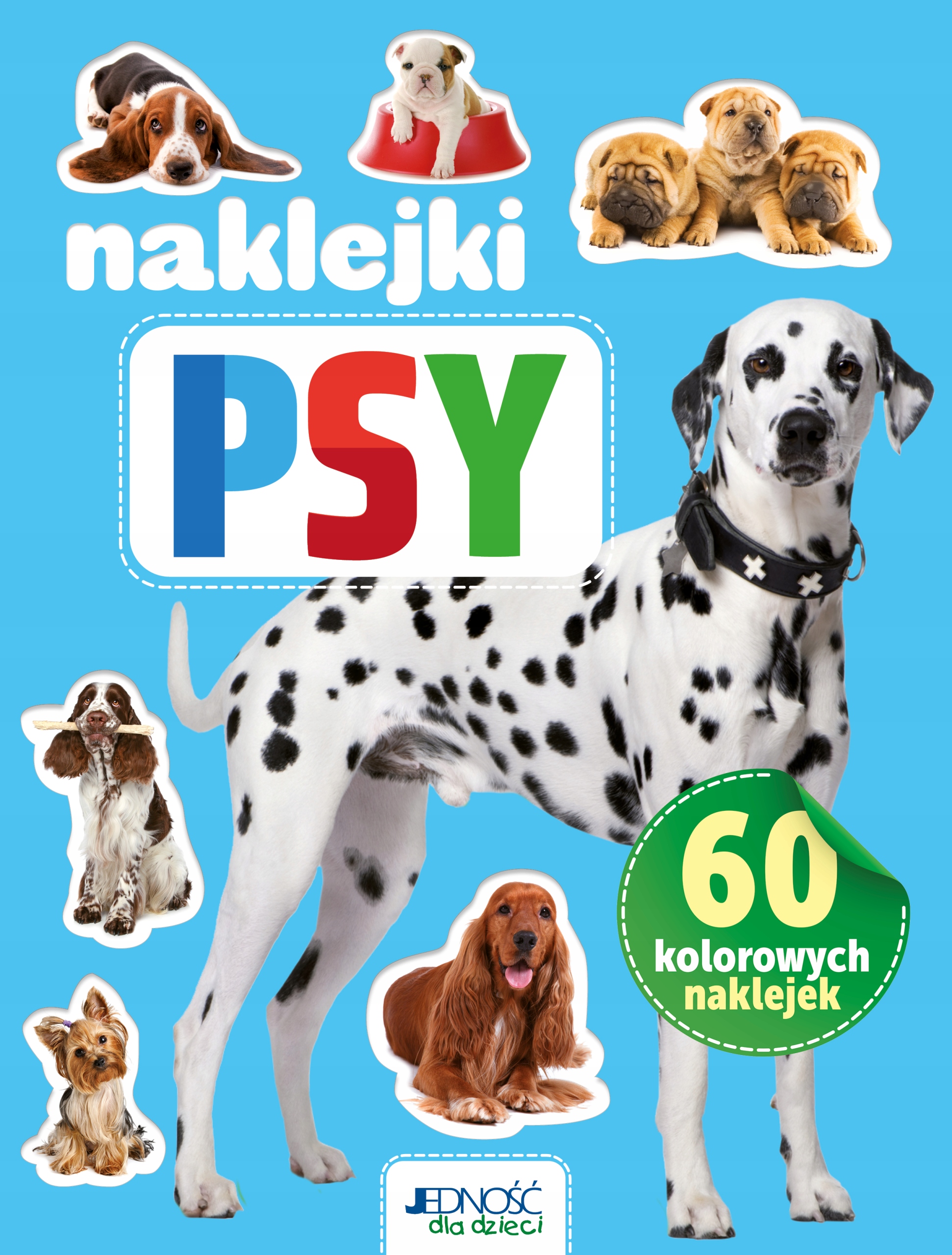 

60 kolorowych naklejek. Psy. Dorota Skwark