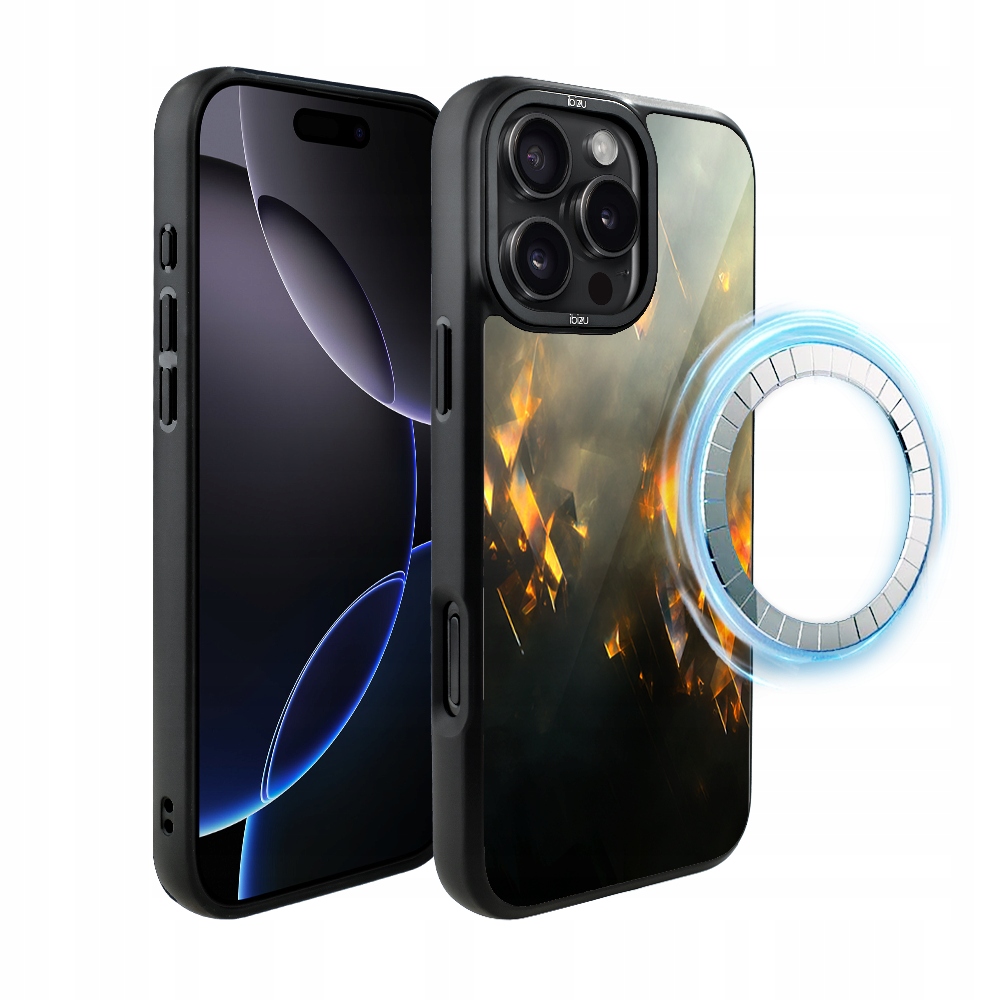 Pouzdro pro iPhone 16 Pro Ibizu DropGuard Matt s MagSafe, Golden Sparks