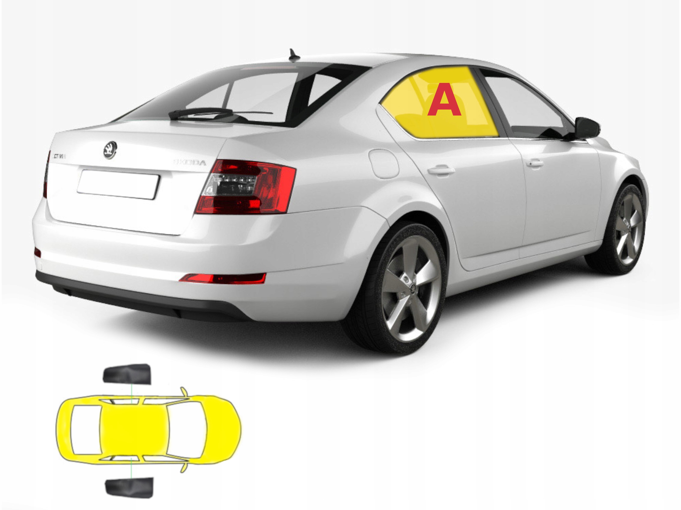 

Zasłonki osłonki dedykowane Skoda Octavia III htb