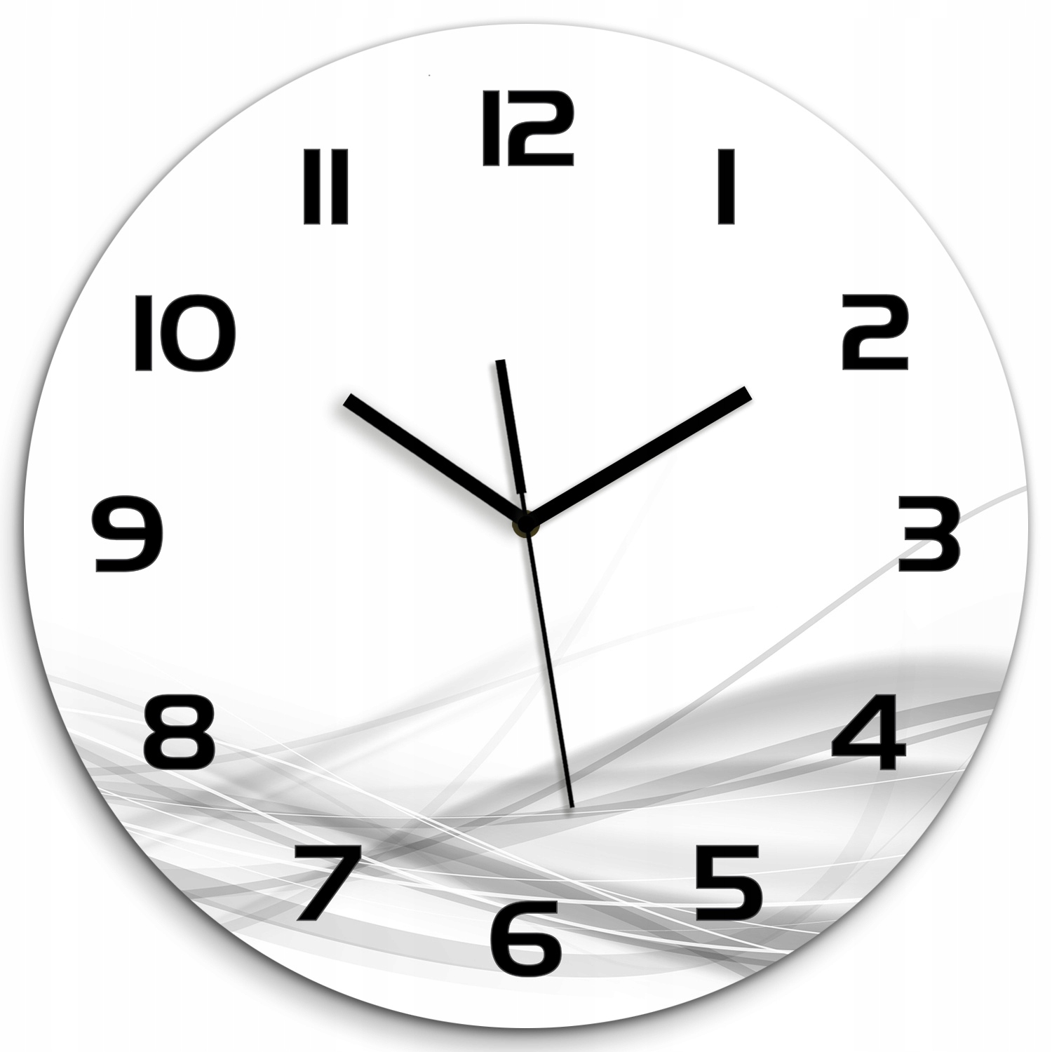 

Szklany duży zegar wiszący Abstrakcja fale fi 60cm