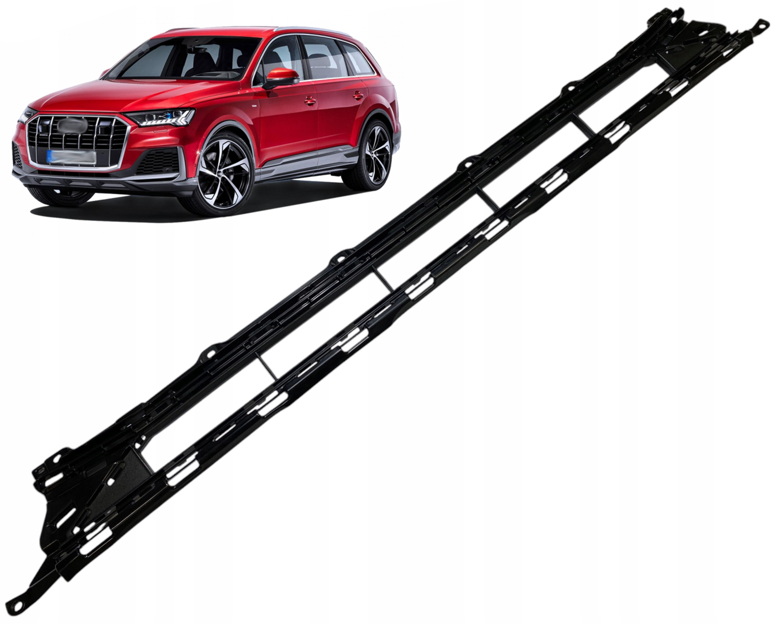 Mřížka Nárazníku Střední Audi Q7 4M0 Lift S-line 19-24 Síťka Přední Část Vstupu