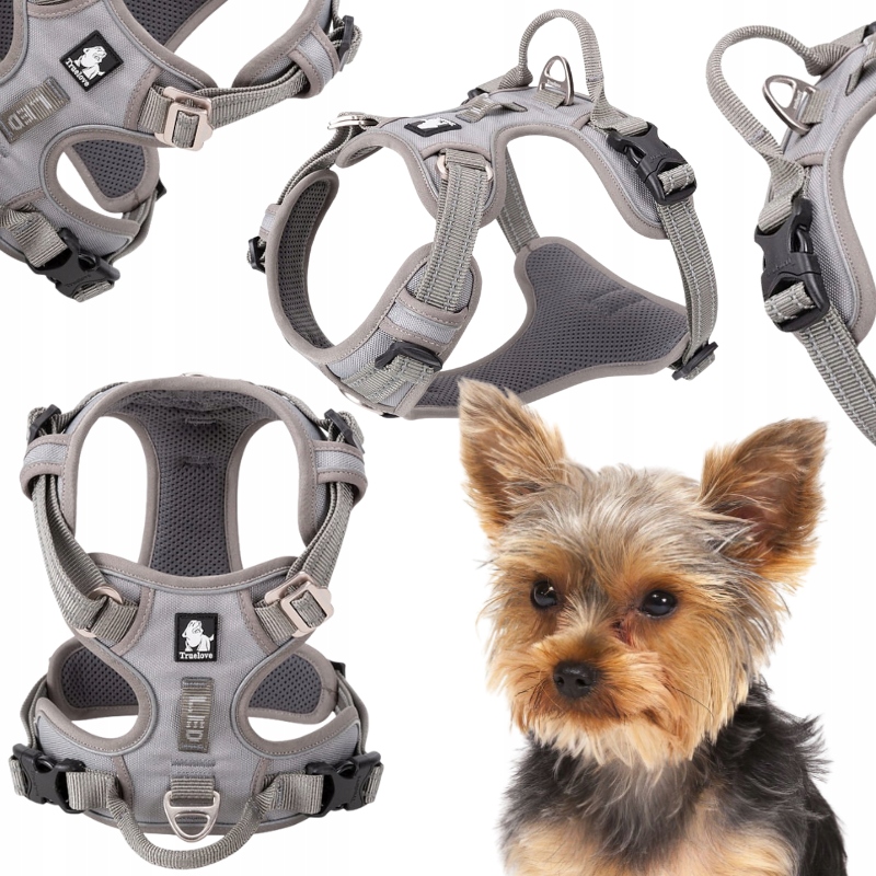 Levně Postroje Pro Psa Nastavitelné Truelove Front Line Premium Silné Šedé Xs
