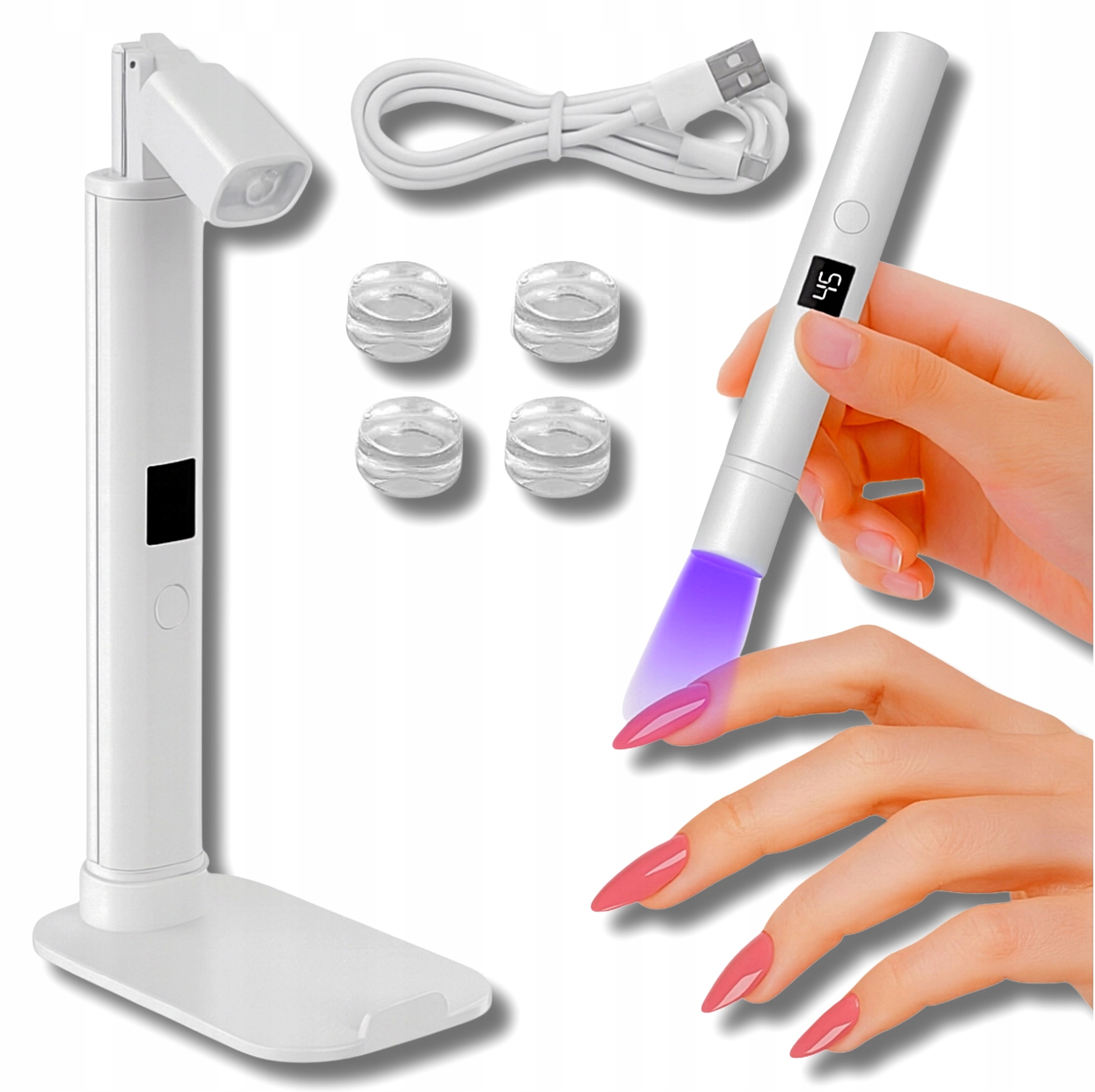 LAMPA UV LED DO PAZNOKCI MANICURE NA STATYWIE MAŁA KIESZONKOWA 3W