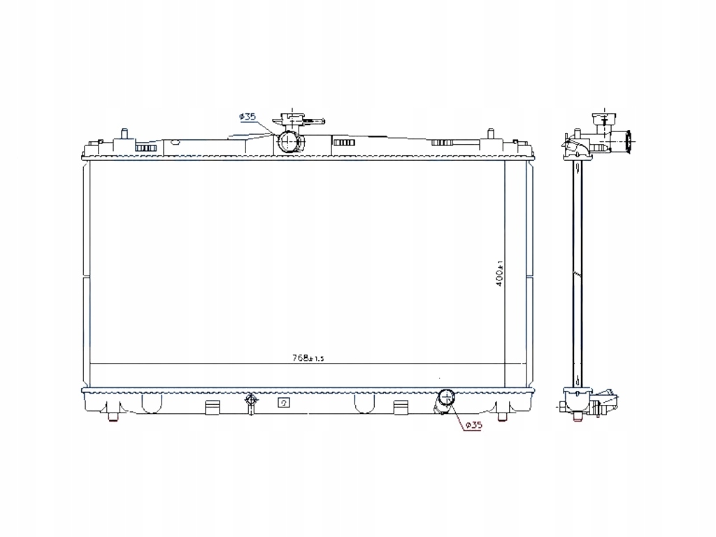 LEXUS ES 2012-2015 CHŁODNICA 164000P350