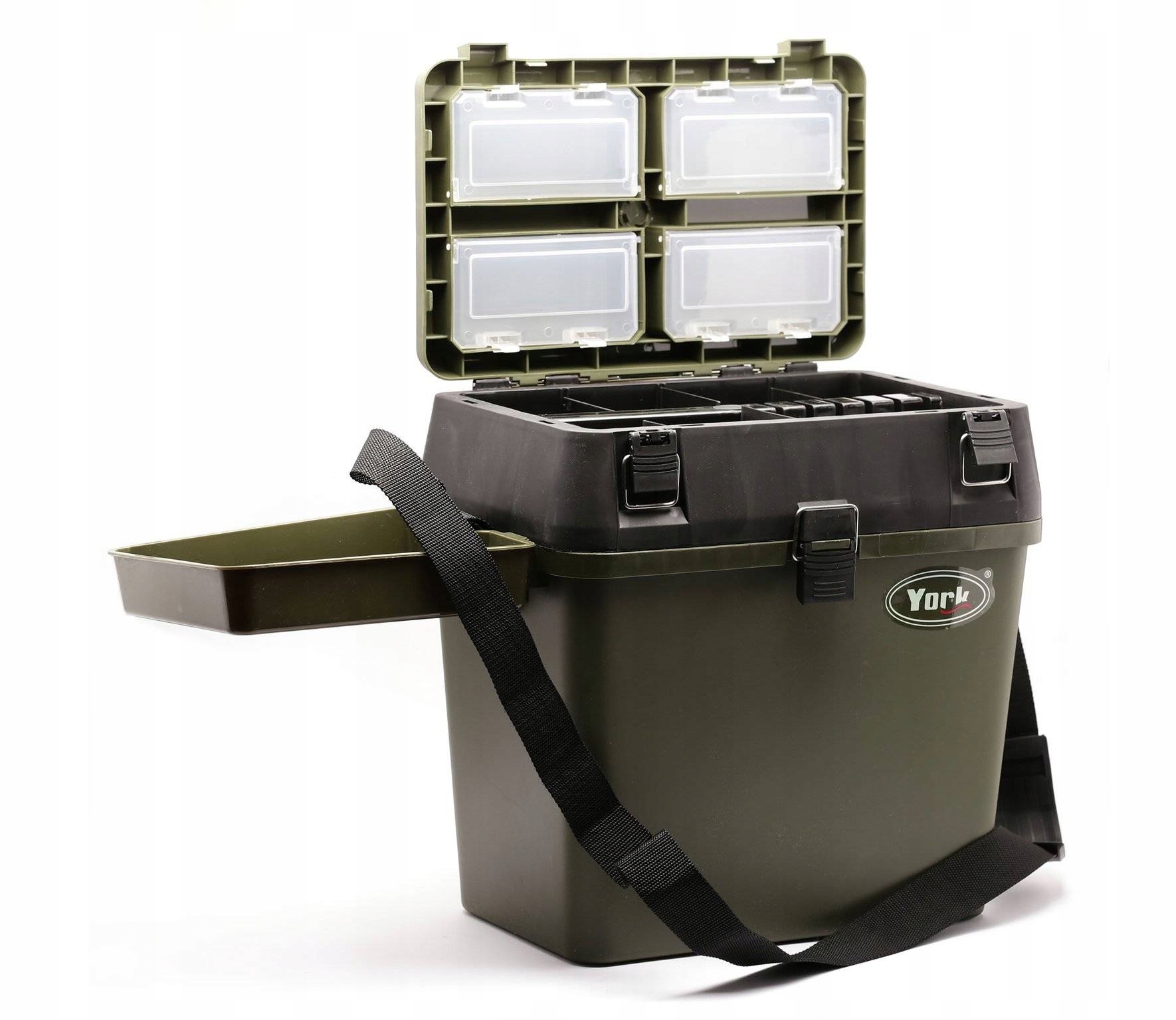 Kufer Wędkarski York Tacka Boczna I Pojemnik