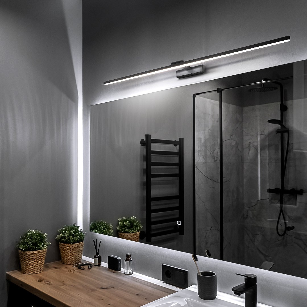 Kinkiet Led łazienkowy120cm 22W czarny 4000K UNO-BH-003 IP44