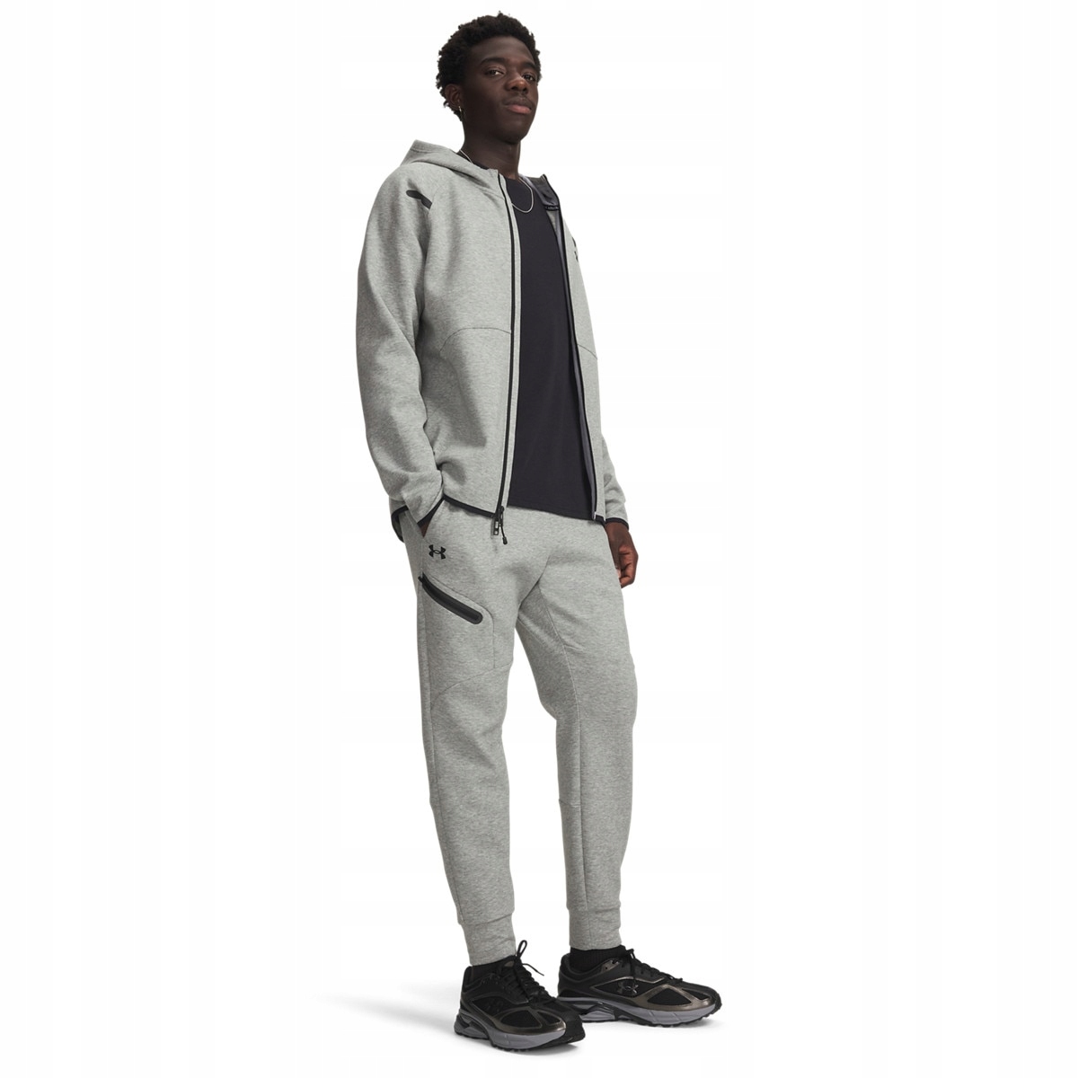 Męskie spodnie treningowe Under Armour Ua Unstoppable Flc Jgr Eu Szary L