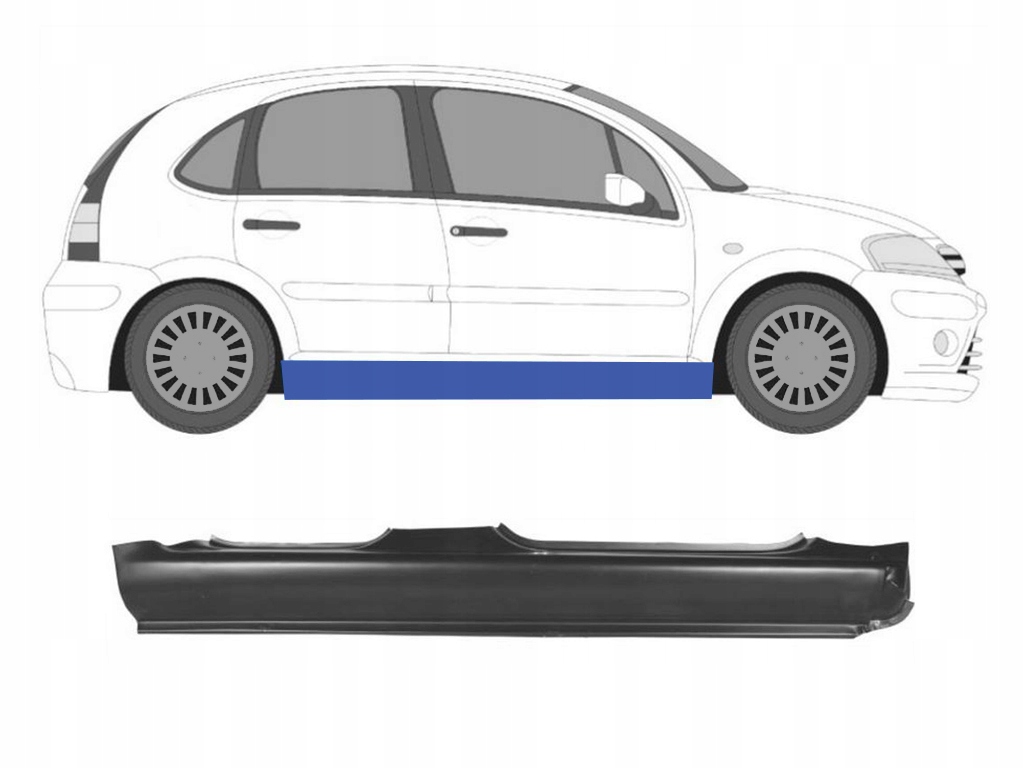 CITROEN C3 FC 2005-2010 PRÓG PRAWA